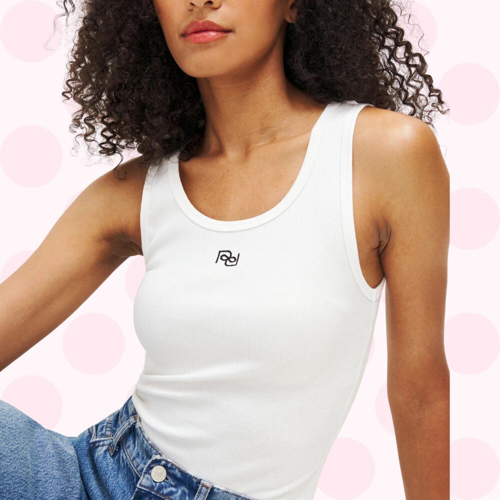 Reformation Erina Knit Tank in white size large